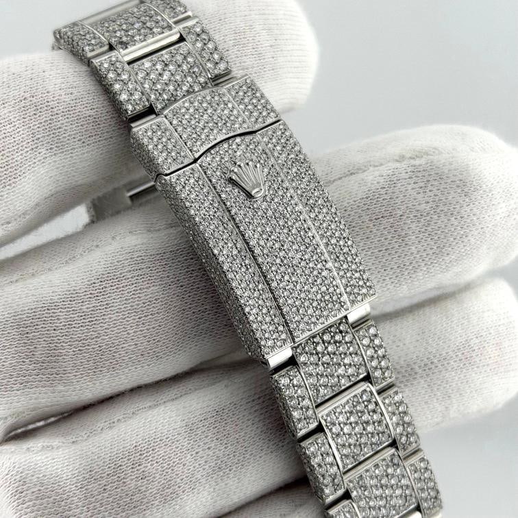 Rolex Sky Dweller 326934 42mm Iced Out Diamond Watch Case Bezel Band Steel - 9