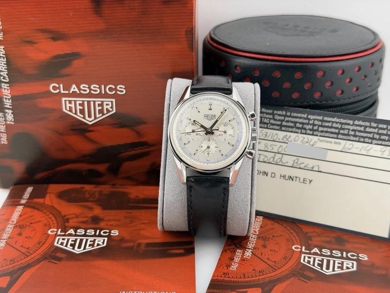 TAG Heuer Carrera 1964 Re-Edition CS3110.BC0726 36mm Silver Dial Steel Box Paper - 13