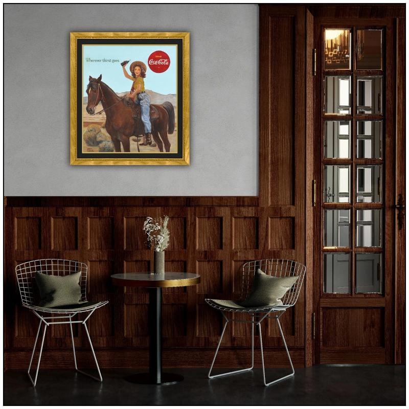 Matt Clark Original Oil Painting on Board Female Figure Horse Signed Framed Art - 2