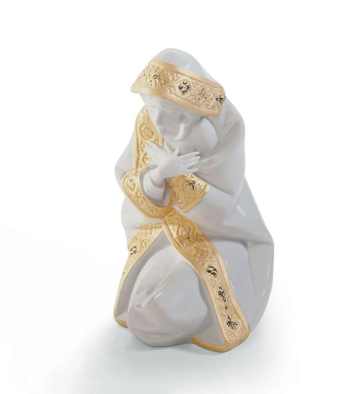 LLADRO SILENT NIGHT GOLD LUSTER NATIVITY SET #7095 BRAND NIB CHRISTMAS - 3