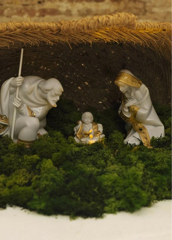 LLADRO SILENT NIGHT GOLD LUSTER NATIVITY SET #7095 BRAND NIB CHRISTMAS - 5