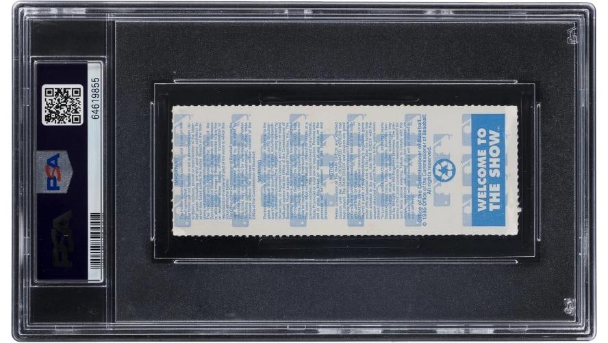 Ken Griffey Jr. & Randy Johnson Signed 1995 ALDS Game 5 Ticket PSA 10 GEM MINT - 2