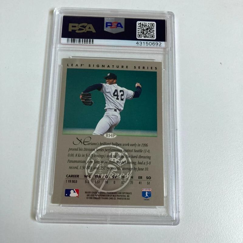 1996 Leaf Signature Mariano Rivera Autographs RC PSA GEM MINT 10 - 3