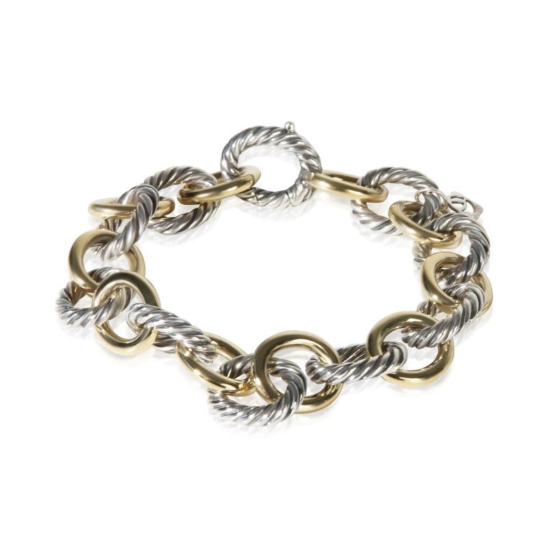 David Yurman 1/4 18K Yellow Gold & Sterling Silver Oval Link Bracelet - 2