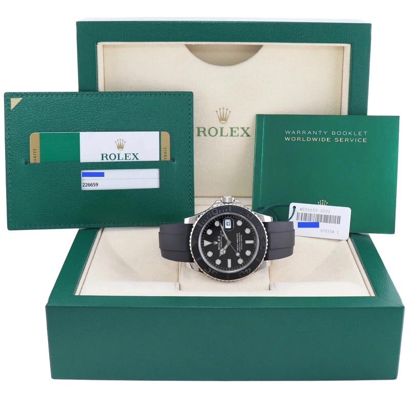 MINT 2019 PAPERS Rolex Yacht-Master 226659 White Gold 42mm Oysterflex Watch - 8