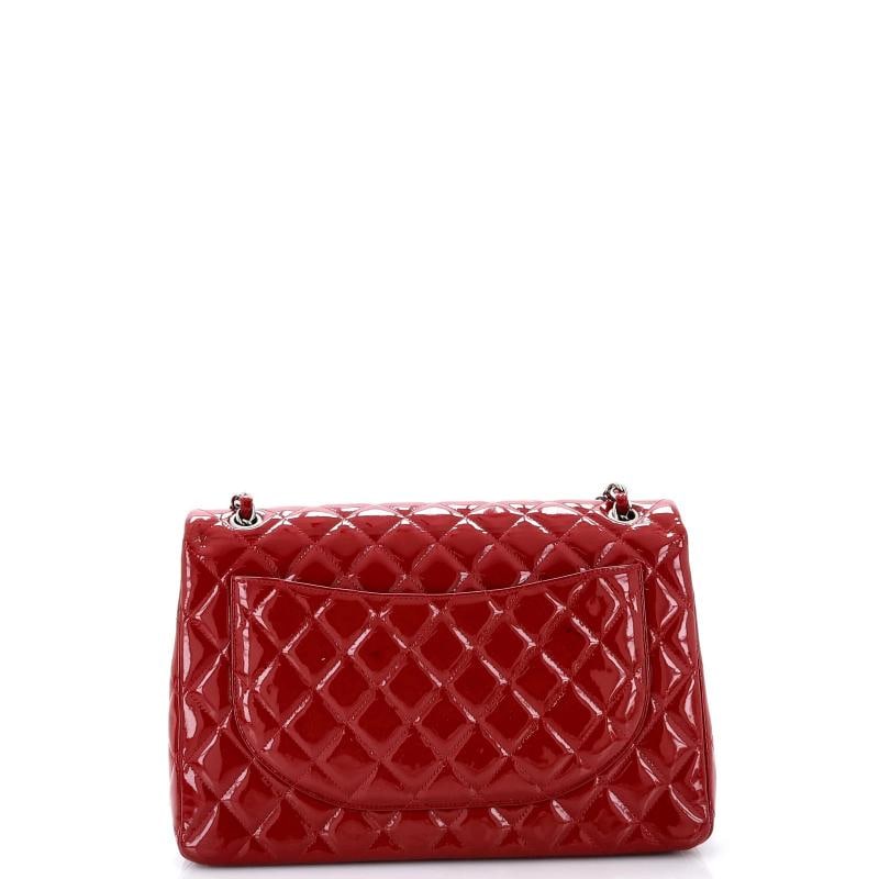 Chanel Classic Double Flap Bag Quilted Patent Maxi - 3