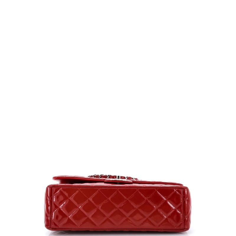 Chanel Classic Double Flap Bag Quilted Patent Maxi - 4