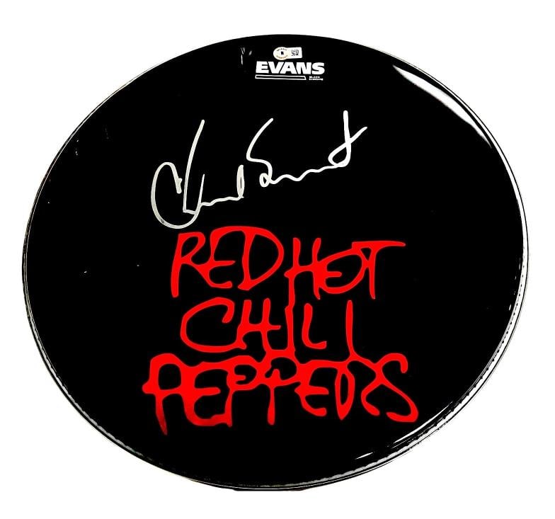 Chad Smith Signed Autograph Red Hot Chili Peppers Drum Head Beckett BAS COA (1 of 1)