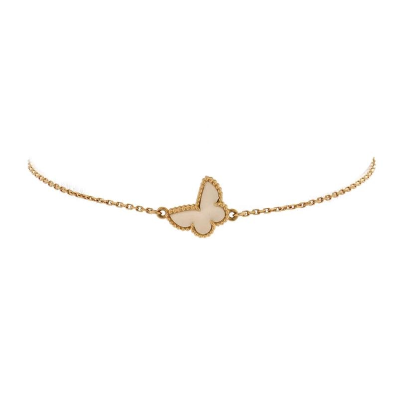Van Cleef & Arpels Sweet Alhambra Butterfly Bracelet 18K Yellow Gold and Mother: Condition: Pre-owned - Good,Brand: Van Cleef & Arpels,Main Stone: Unknown,Metal: 18K Yellow Gold,Metal Purity: 18K,Style: Bracelet,Type: Bracelet,Color: Yellow Gold,Material: 18K Yellow Gold, Mother O