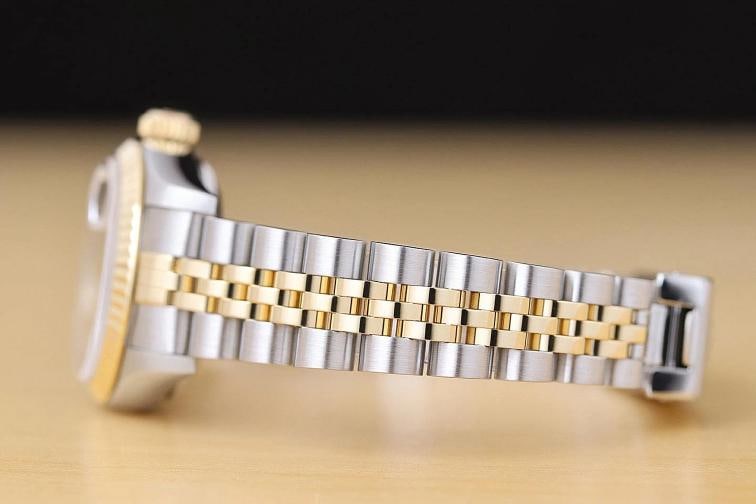 ROLEX LADIES DATEJUST 79173 CHAMPAGNE DIAMOND DIAL 18K GOLD STEEL TWO TONE WATCH - 5