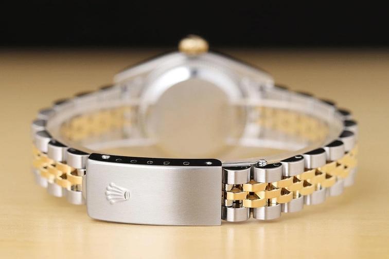 ROLEX LADIES DATEJUST 79173 CHAMPAGNE DIAMOND DIAL 18K GOLD STEEL TWO TONE WATCH - 6