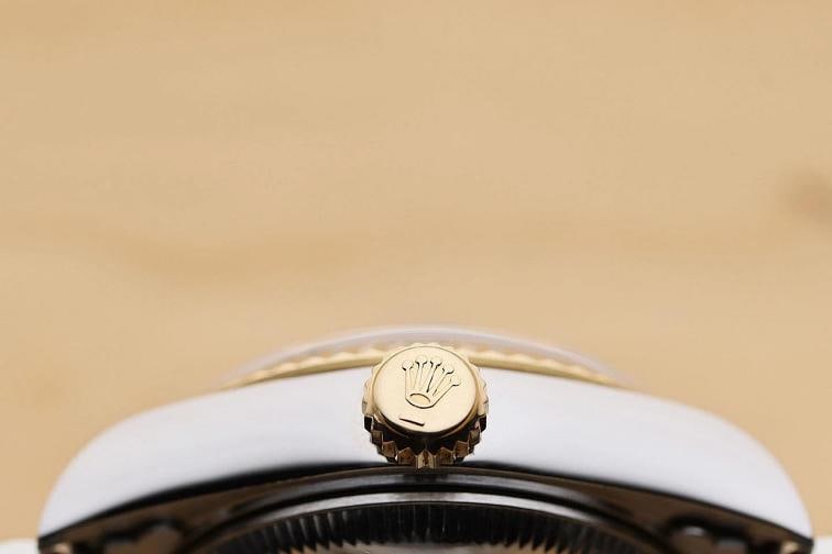 ROLEX LADIES DATEJUST 79173 CHAMPAGNE DIAMOND DIAL 18K GOLD STEEL TWO TONE WATCH - 9