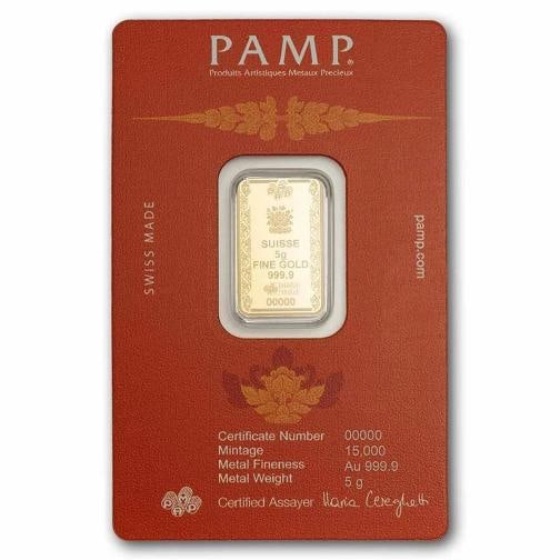 5 gram Gold Bar - PAMP Suisse Buddha (In Assay w/ Sleeve) - 2