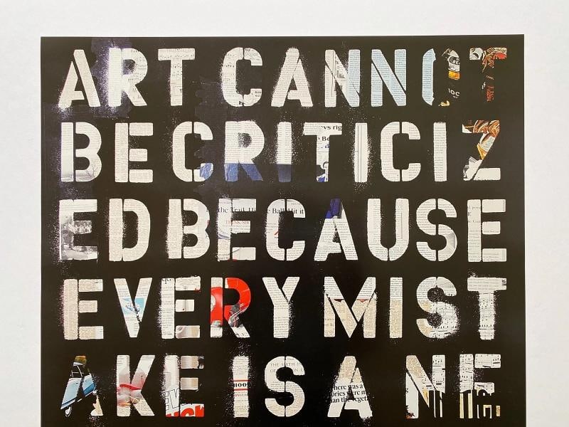 MR. BRAINWASH " ART CANNOT BE CRITICIZED " RARE LITHOGRAPH PRINT POP ART POSTER - 3