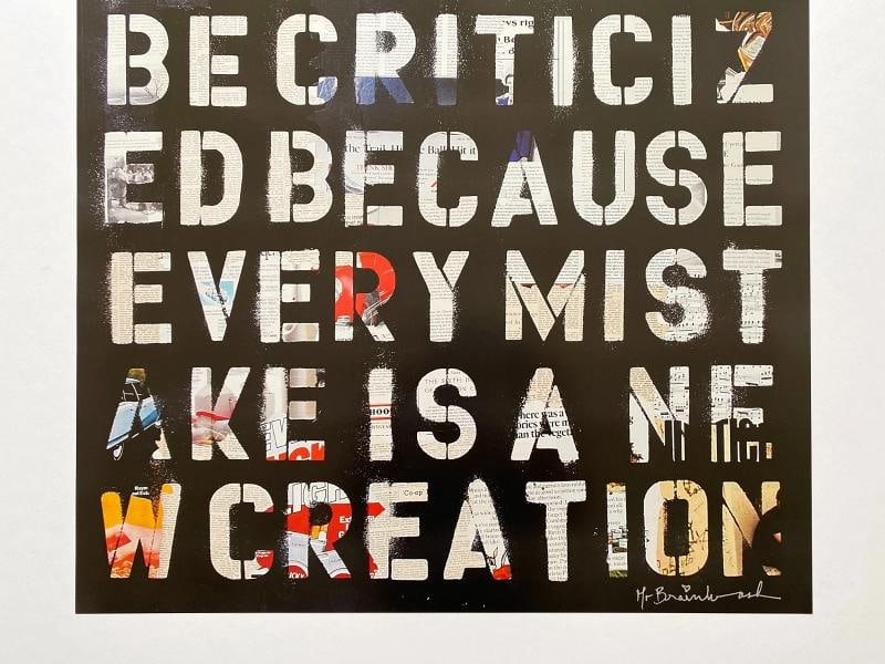 MR. BRAINWASH " ART CANNOT BE CRITICIZED " RARE LITHOGRAPH PRINT POP ART POSTER - 4