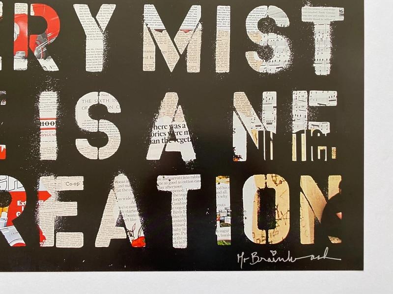 MR. BRAINWASH " ART CANNOT BE CRITICIZED " RARE LITHOGRAPH PRINT POP ART POSTER - 5