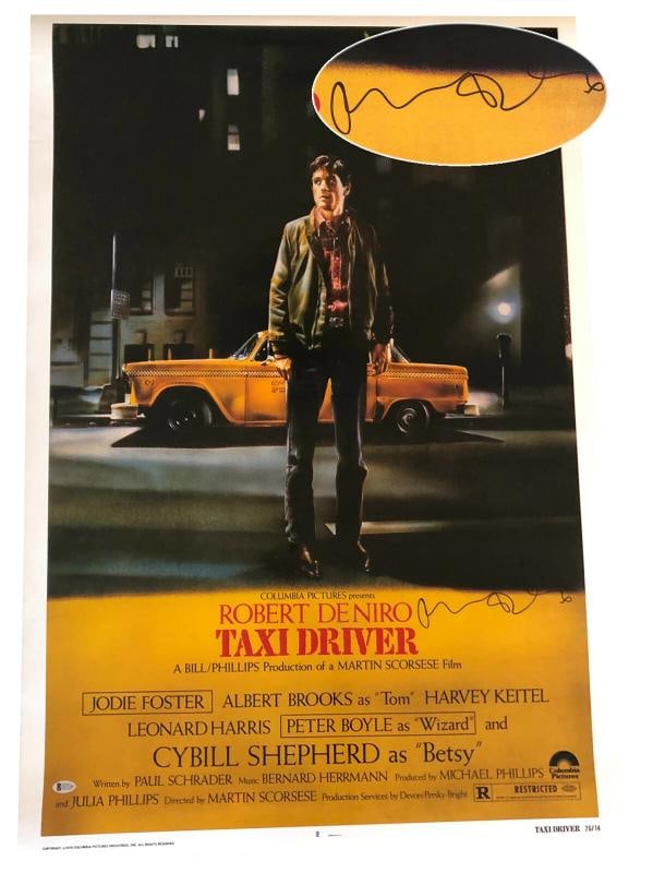 ROBERT DENIRO SIGNED AUTO TAXI DRIVER FULL SIZE MOVIE POSTER BECKETT BAS: Industry: Movies,Autograph Authentication: Beckett,Object Type: Poster,Original/Reproduction: Original,Country of Origin: United States