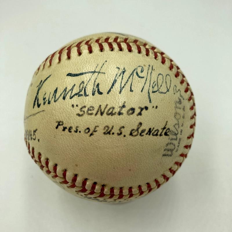 President Harry S. Truman Sweet Spot Signed 1945 Baseball JSA COA - 3