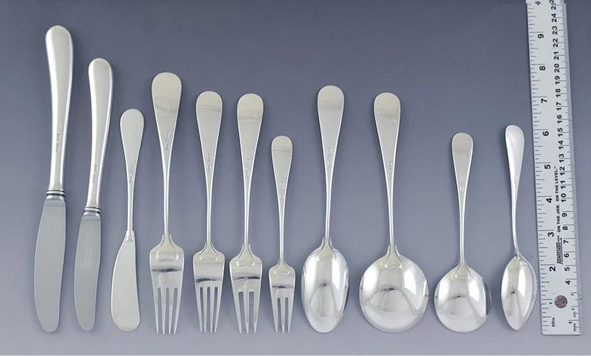Impressive Anton Michelsen 142pc Sterling Silver Classic Flatware Set Serves 12 - 4