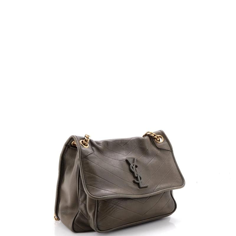 Saint Laurent Niki Chain Flap Bag Leather Medium - 2
