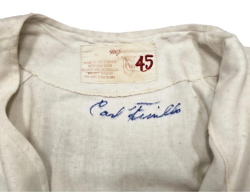 Dodgers Carl Furillo Signed Cream WA Goodman & Sons Jersey Vintage Sig JSA - 3