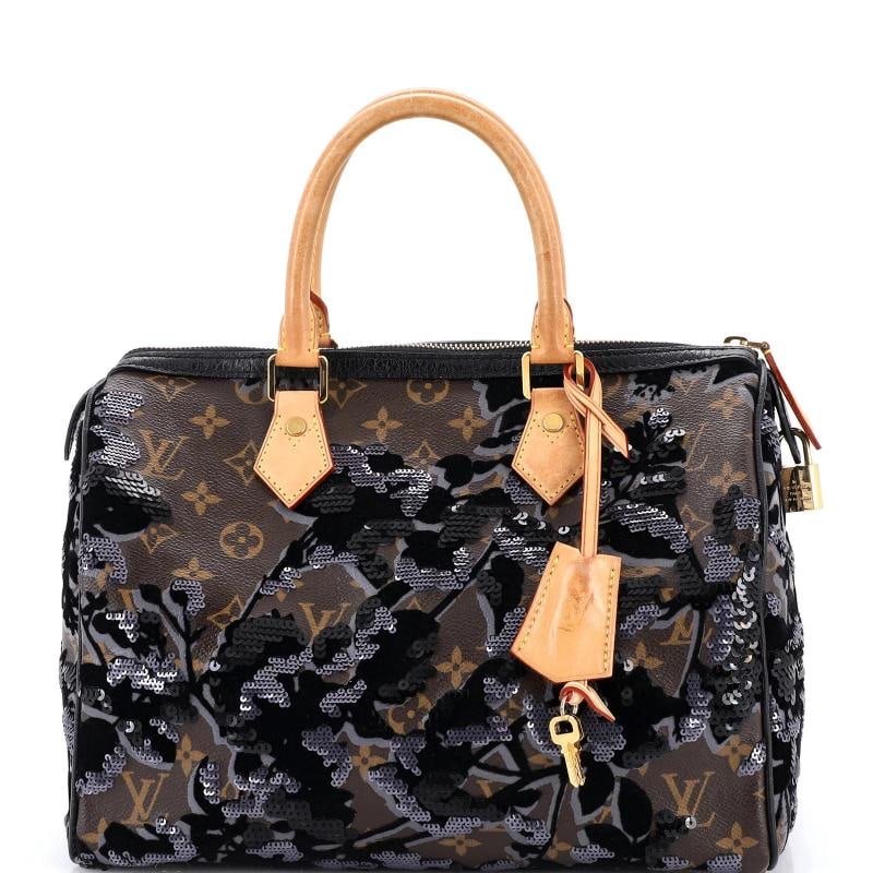 Louis Vuitton Speedy Handbag Fleur De Jais Monogram Canvas 30: Condition: Pre-owned - Good,Brand: Louis Vuitton,Exterior Material: Canvas Coated, Sequins,Style: Satchels,Exterior Color: Brown,Department: Women,Size: 30,Accessories: Keys, Instruction Booklet,