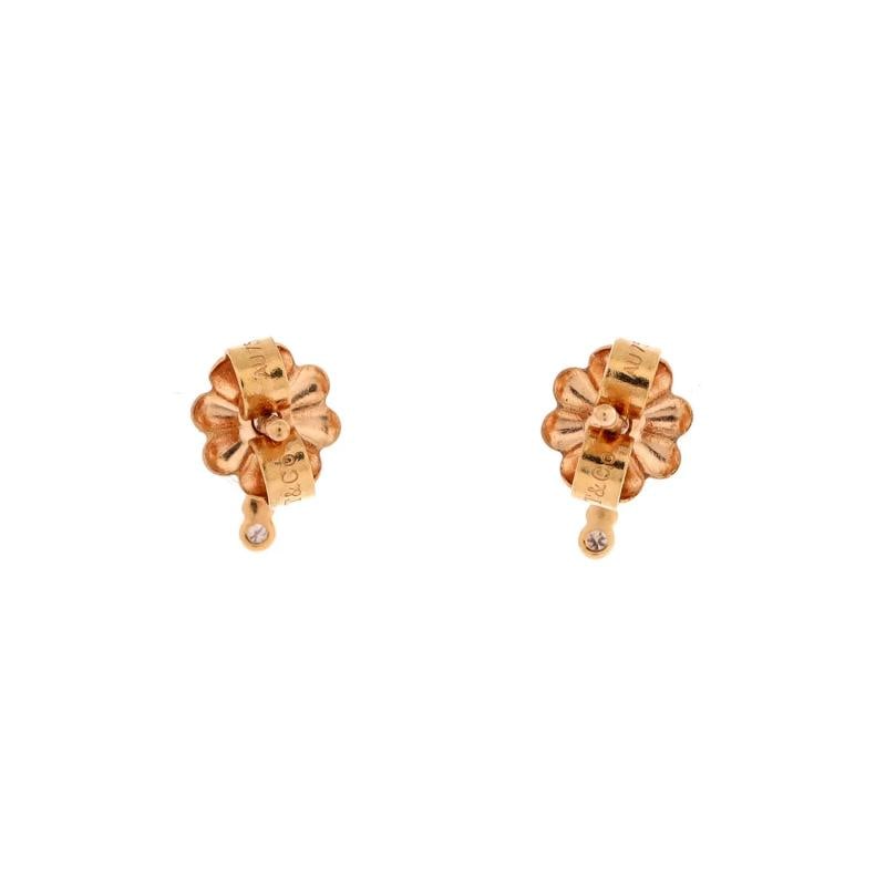 Tiffany & Co. Fleur de Lis Key Bar Earrings 18K Rose Gold and Diamonds - 3