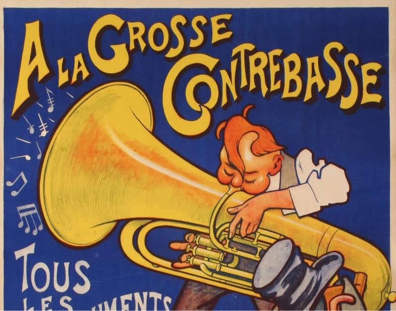 Original Vintage Poster - Laumond - Cello - Music - Cat - Jazz - Instrument 1920 - 2