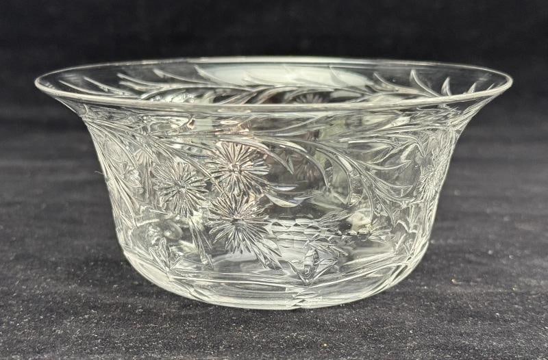 9 Antique Webb Corbett English Crystal Hand Cut Floral Bowls - 4