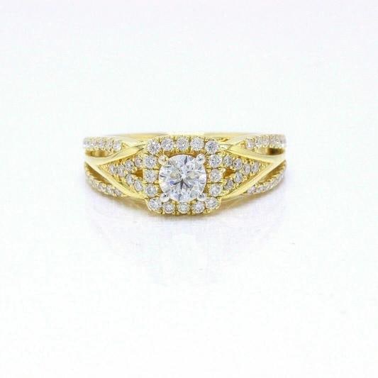 Vera Wang Love Diamond Engagement Ring 1.00 tcw 14k Yellow Gold - 12