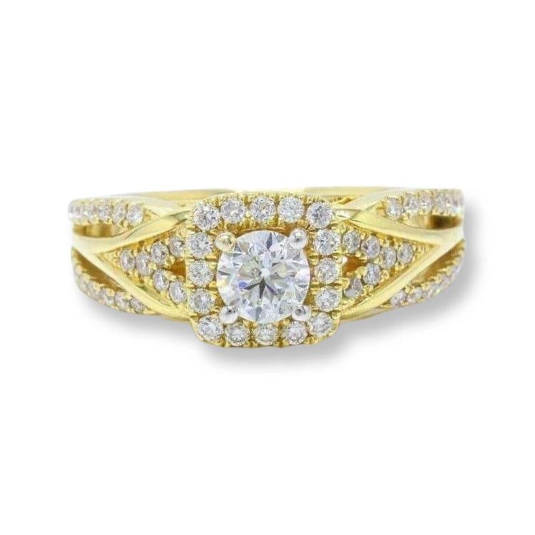 Vera Wang Love Diamond Engagement Ring 1.00 tcw 14k Yellow Gold: Condition: Pre-owned - Excellent,Total Carat Weight: 1.00 - 1.24,Department: Women,Clarity: SI2,Lot: No,Modified Item: No,Use Occasion: Engagement,Diamond Clarity Grade: Slightly Included