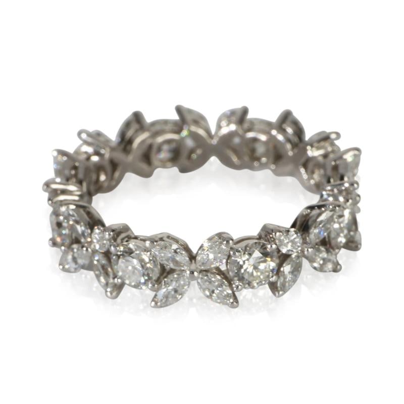 Tiffany & Co. Platinum Diamond Victoria Ring: Condition: Pre-owned - Good,Shape: Mix,Country of Origin: Italy,With Original Box/Packaging: Yes,Side Stone Type: Diamond,Side Stone Weight (cts): 1.93,Metal Purity: 950,With Papers: No,Gross Weight