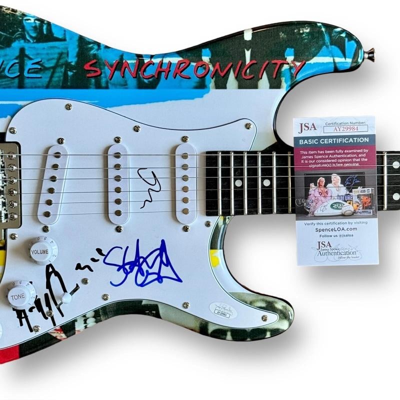 The Police Signed Guitar Custom JSA COA Sting Andy Summers Stewart Copeland - 2