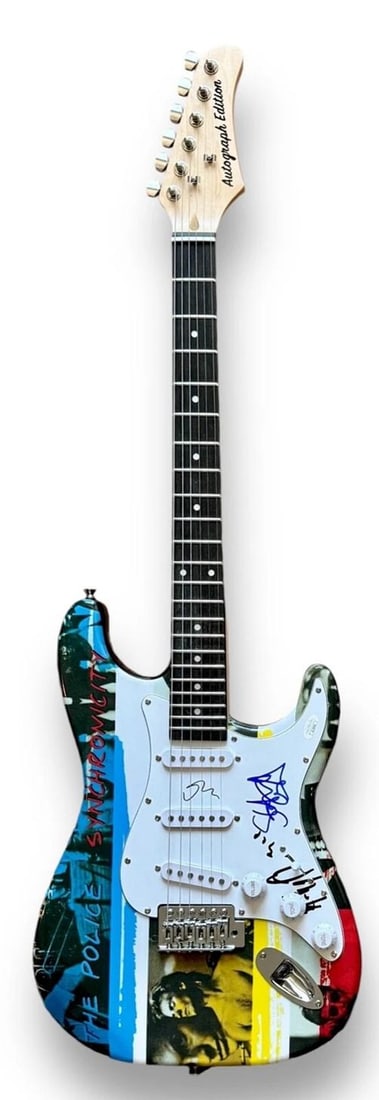 The Police Signed Guitar Custom JSA COA Sting Andy Summers Stewart Copeland - 3