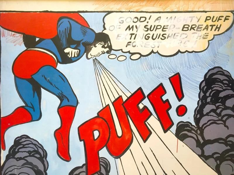 ANDY WARHOL RARE 1989 MOMA EXHBT LITHO PRINT FRAMED POP ART POSTER SUPERMAN 1960 - 4