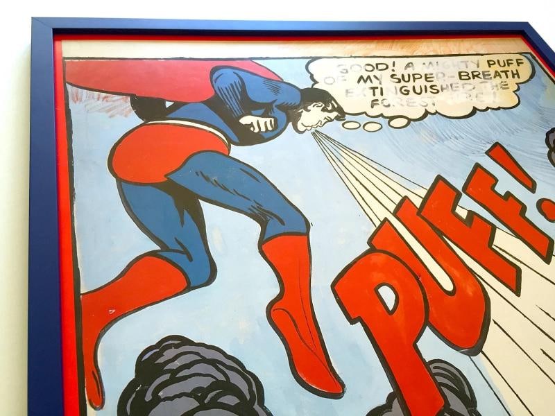 ANDY WARHOL RARE 1989 MOMA EXHBT LITHO PRINT FRAMED POP ART POSTER SUPERMAN 1960 - 6