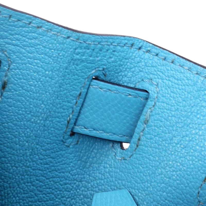 Hermes Kelly Handbag Blue Epsom with Palladium Hardware 28 - 7