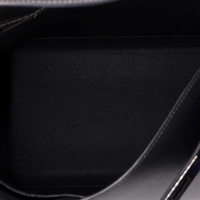 Hermes Kelly Handbag Grey Epsom with Palladium Hardware 32 - 6