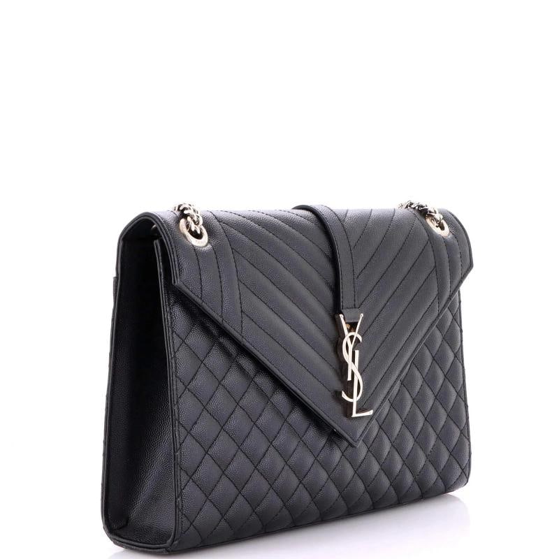 Saint Laurent Classic Monogram Envelope Satchel Mixed Matelasse Leather Large - 2