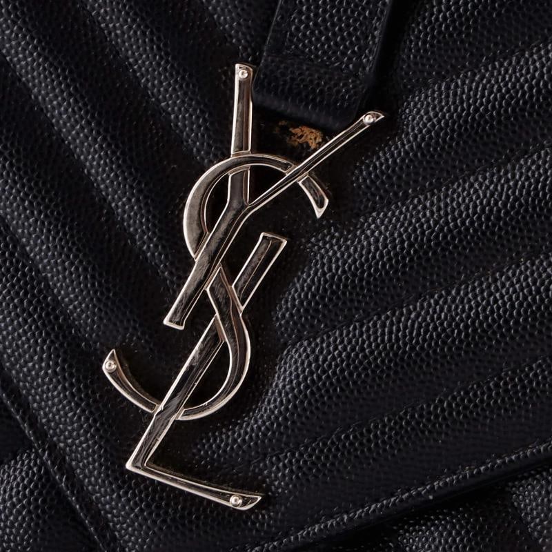 Saint Laurent Classic Monogram Envelope Satchel Mixed Matelasse Leather Large - 8