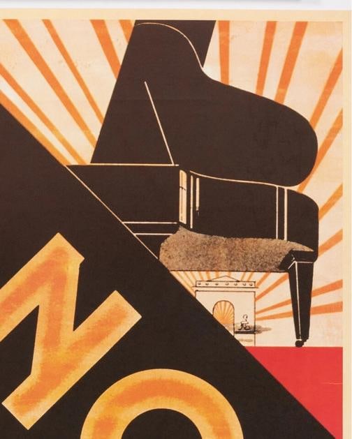 Original Vintage Poster - Piano Daude - Music Instrument - Musician - Paris 1980 - 3
