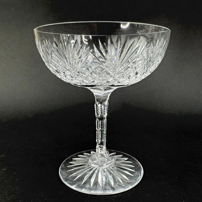 12 American Brilliant Period Cut Glass Champagne Saucers 3 3/4 Inches - 2