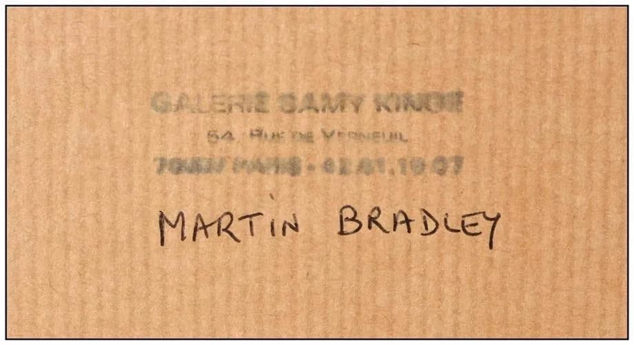 Martin Bradley Original Gouache Painting Abstract Modern Signed Framed Artwork - 7