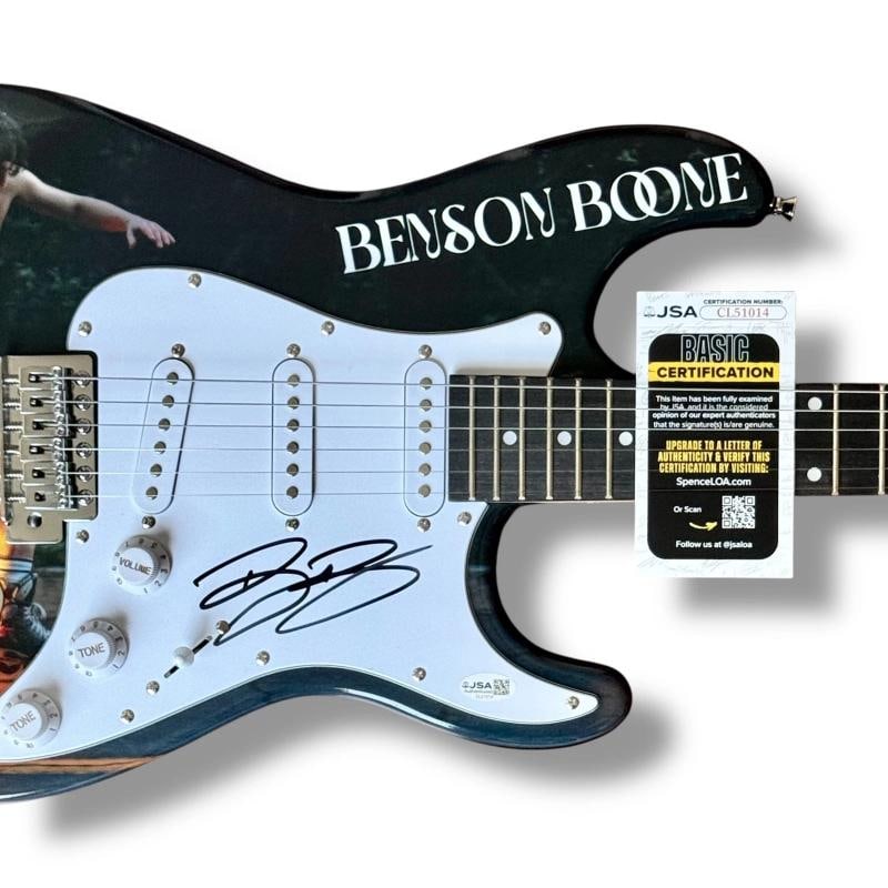 Benson Boone Signed Guitar Custom Graphics JSA COA Mystical Magical - 2