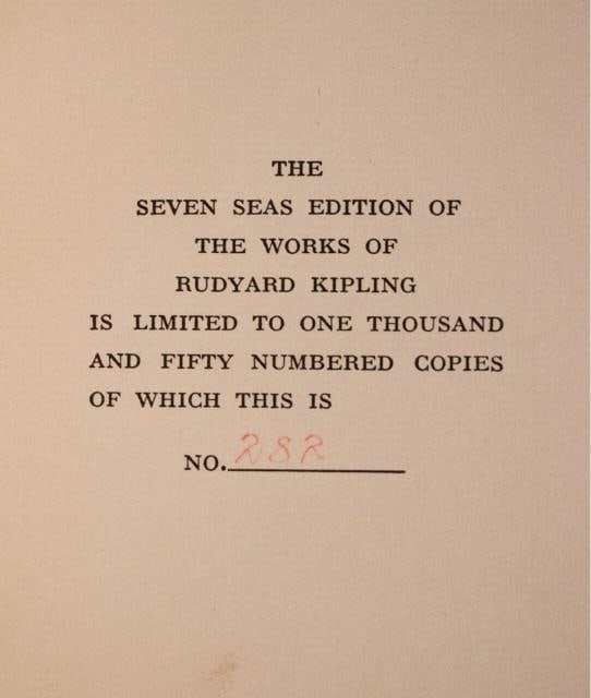 1914 The Works of Rudyard Kipling Limited Edition **Signed** Deluxe Leather - 6