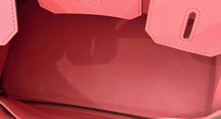 Hermes Birkin 30 Flamingo Pink Epsom Leather Gold Hardware Handbag RARE - 10