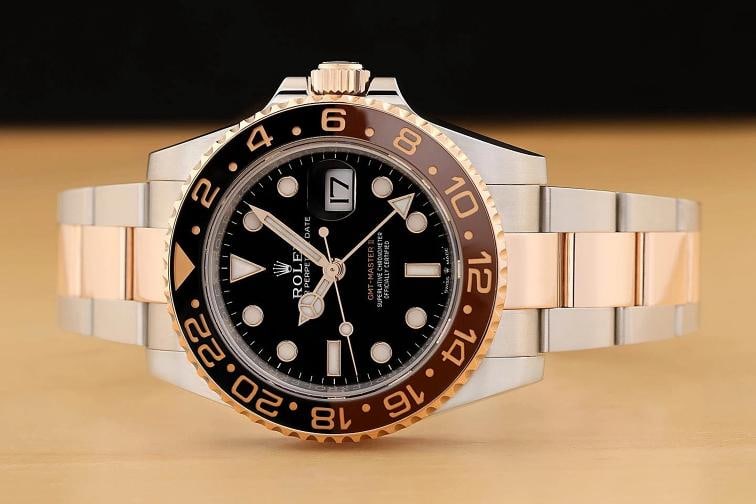 2022 CARD ROLEX GMT MASTER II 126711 CHNR 18K ROSE GOLD STEEL ROOT BEER WATCH - 3