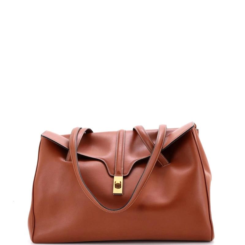 Celine Soft 16 Bag Smooth Calfskin Large: Accessories: Dust Bag Measurements: Handle Drop 11", Height 10", Width 14.5", Depth 7", Strap Drop 13.5". Condition: Pre-owned - Good,Brand: Celine,Exterior Material: Leather,Style: Shoulder