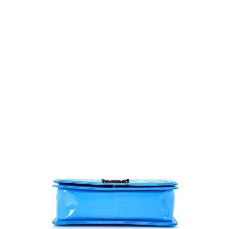 Chanel Boy Flap Bag Quilted Patent Old Medium - 4