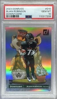 2023 Panini Donruss Bijan Robinson PSA 10 Downtown SSP Rookie: 2023 Panini Donruss Bijan Robinson PSA 10 Downtown SSP Rookie